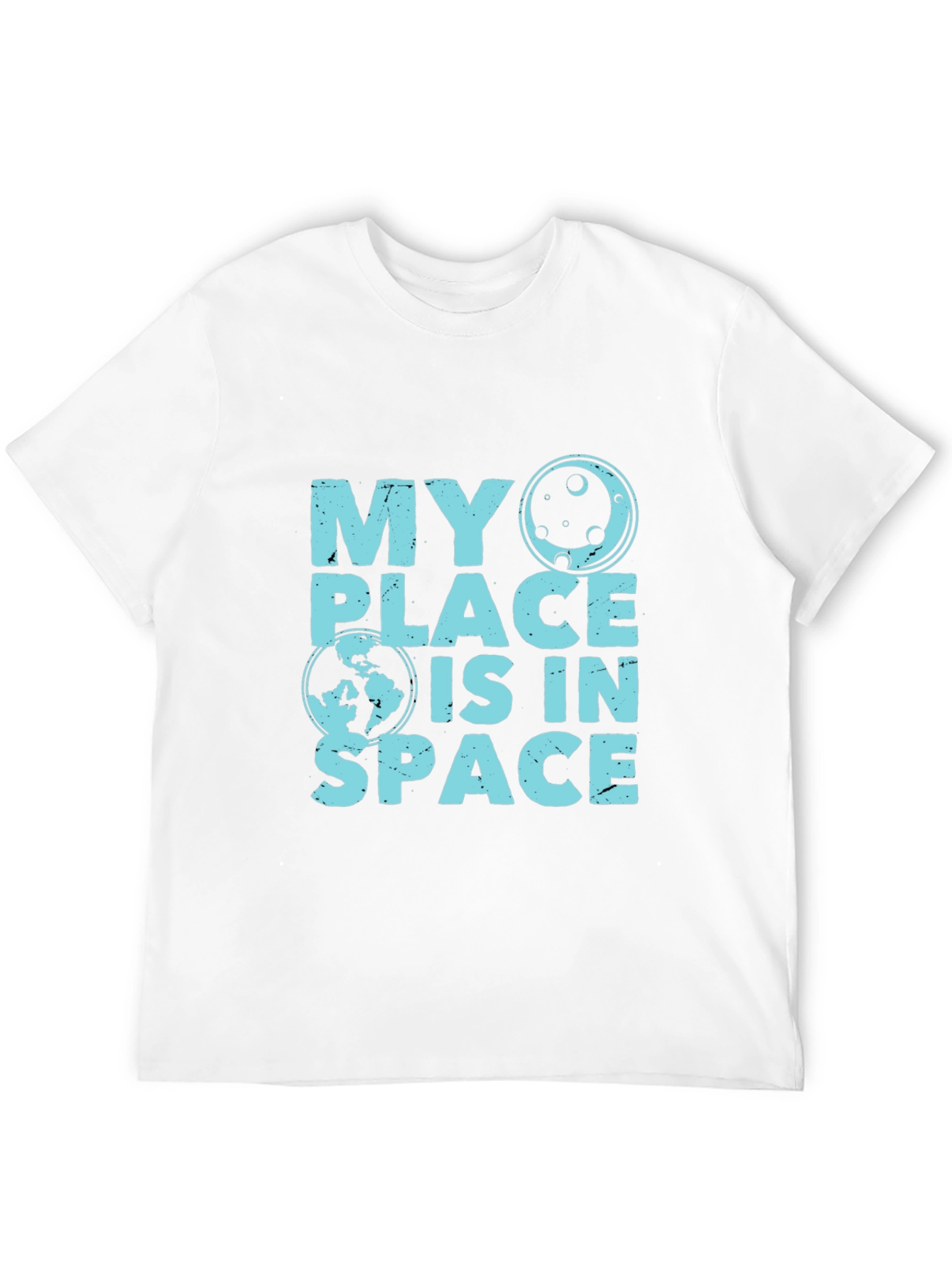 My Place Is In Space Black T-Shirt