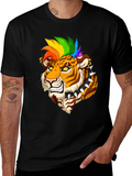 Punk Tiger Graphic Tee - Bold & Edgy Design