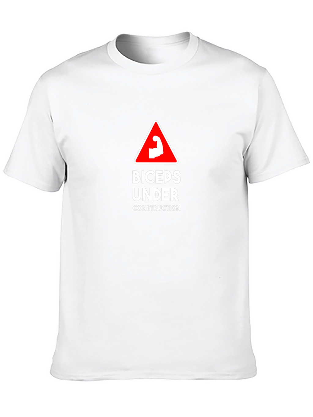 Biceps Under Construction Graphic Tee - Black