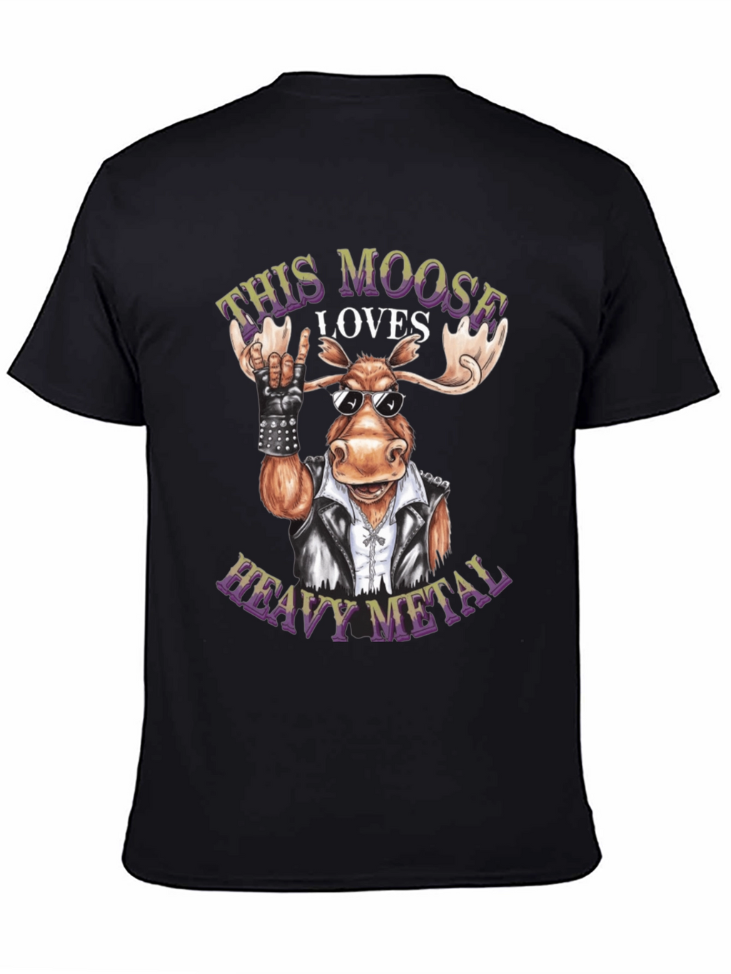 Heavy Metal Moose Graphic Tee - Rock On!