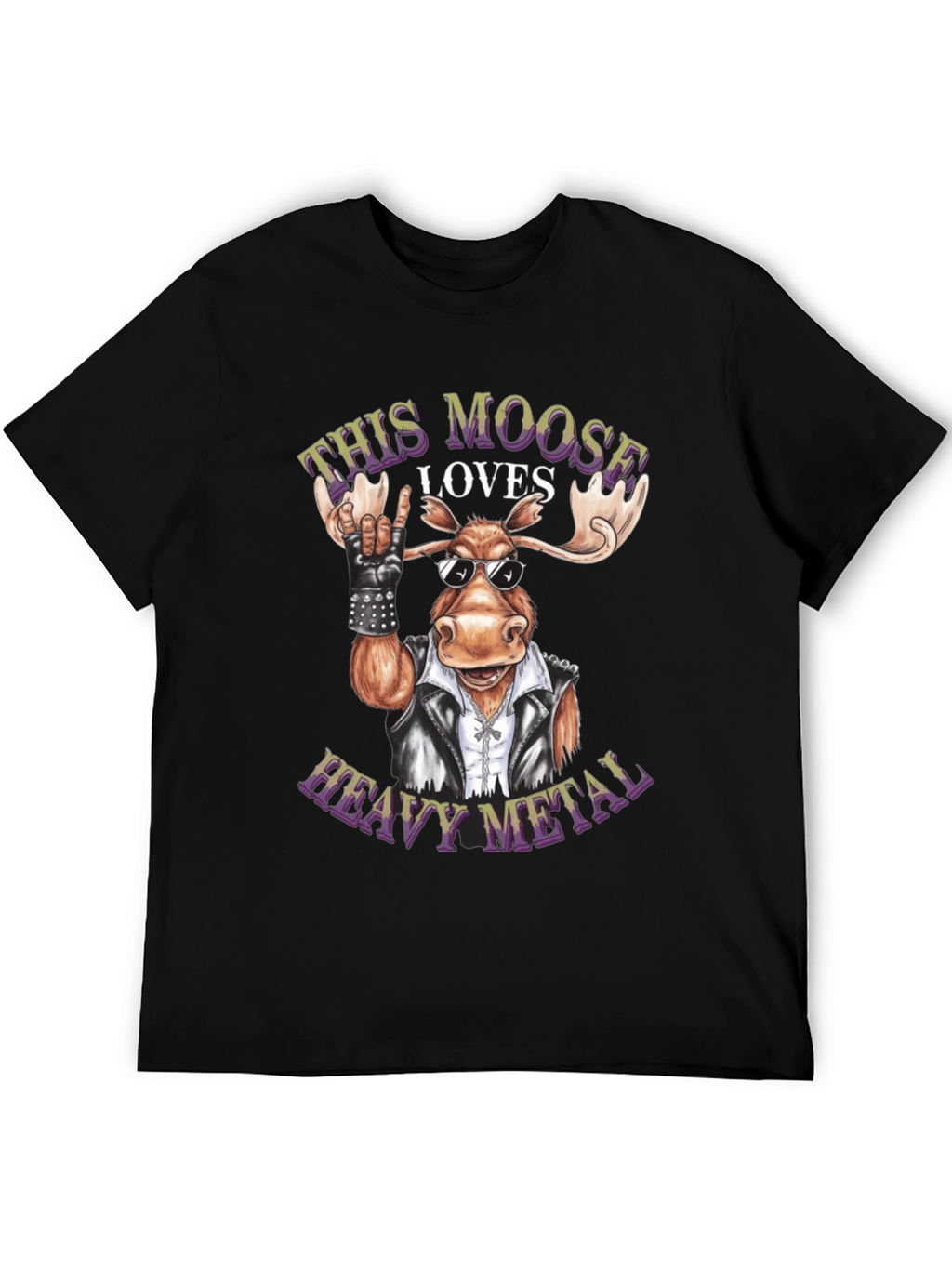 Heavy Metal Moose Graphic Tee - Rock On!