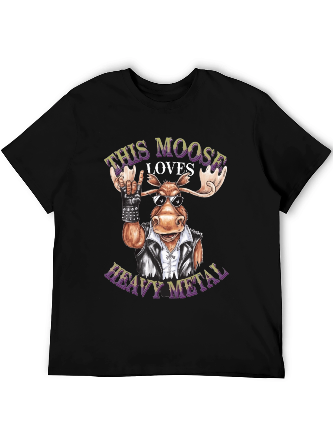 Heavy Metal Moose Graphic Tee - Rock On!