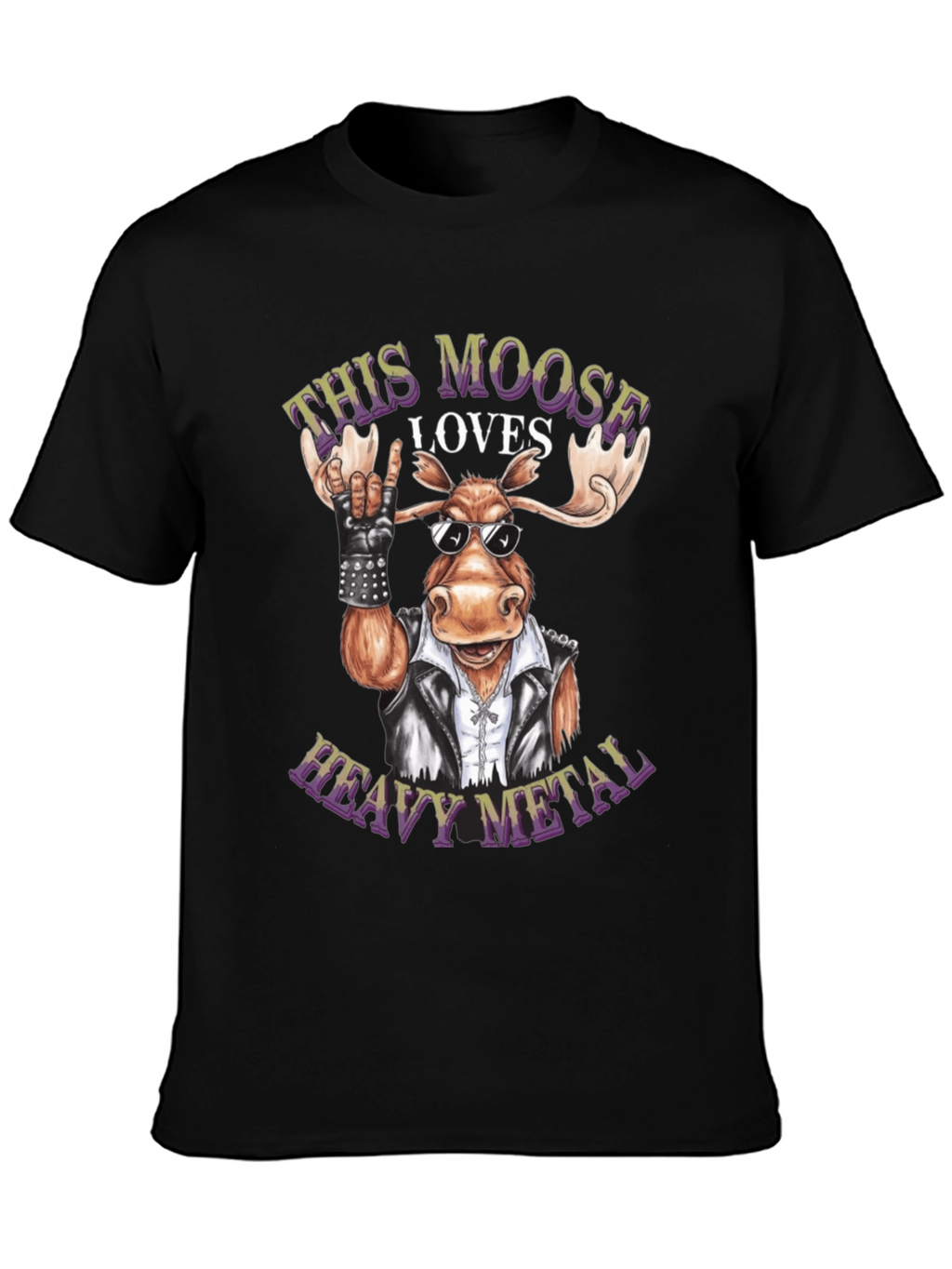 Heavy Metal Moose Graphic Tee - Rock On!