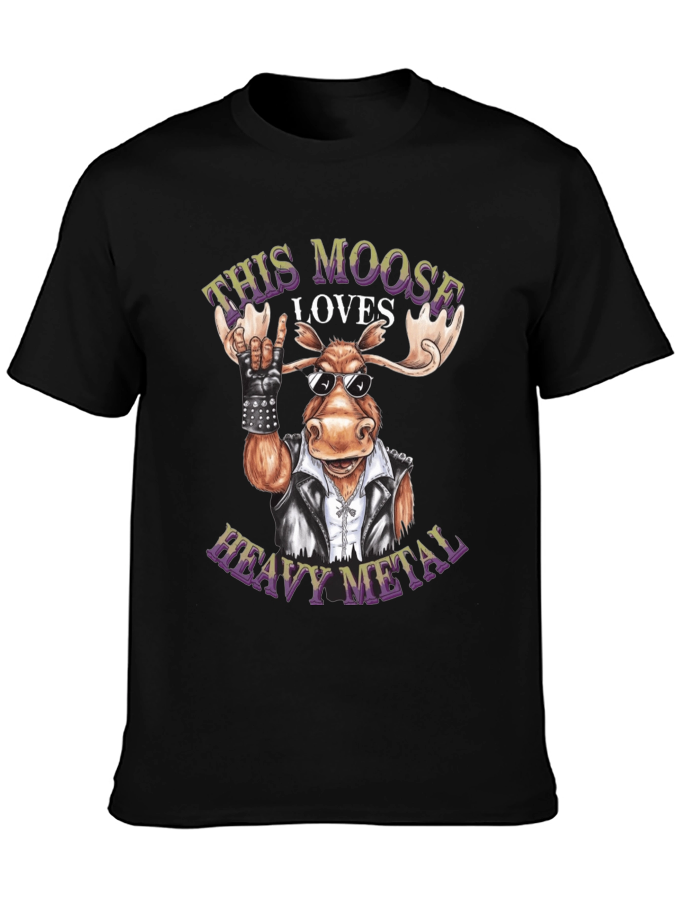 Heavy Metal Moose Graphic Tee - Rock On!