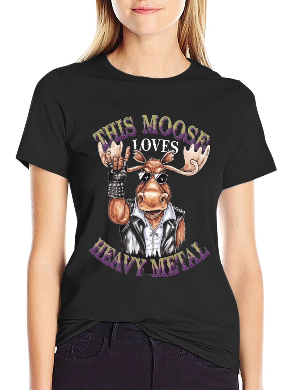 Heavy Metal Moose Graphic Tee - Rock On!