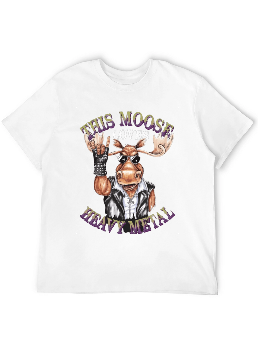 Heavy Metal Moose Graphic Tee - Rock On!