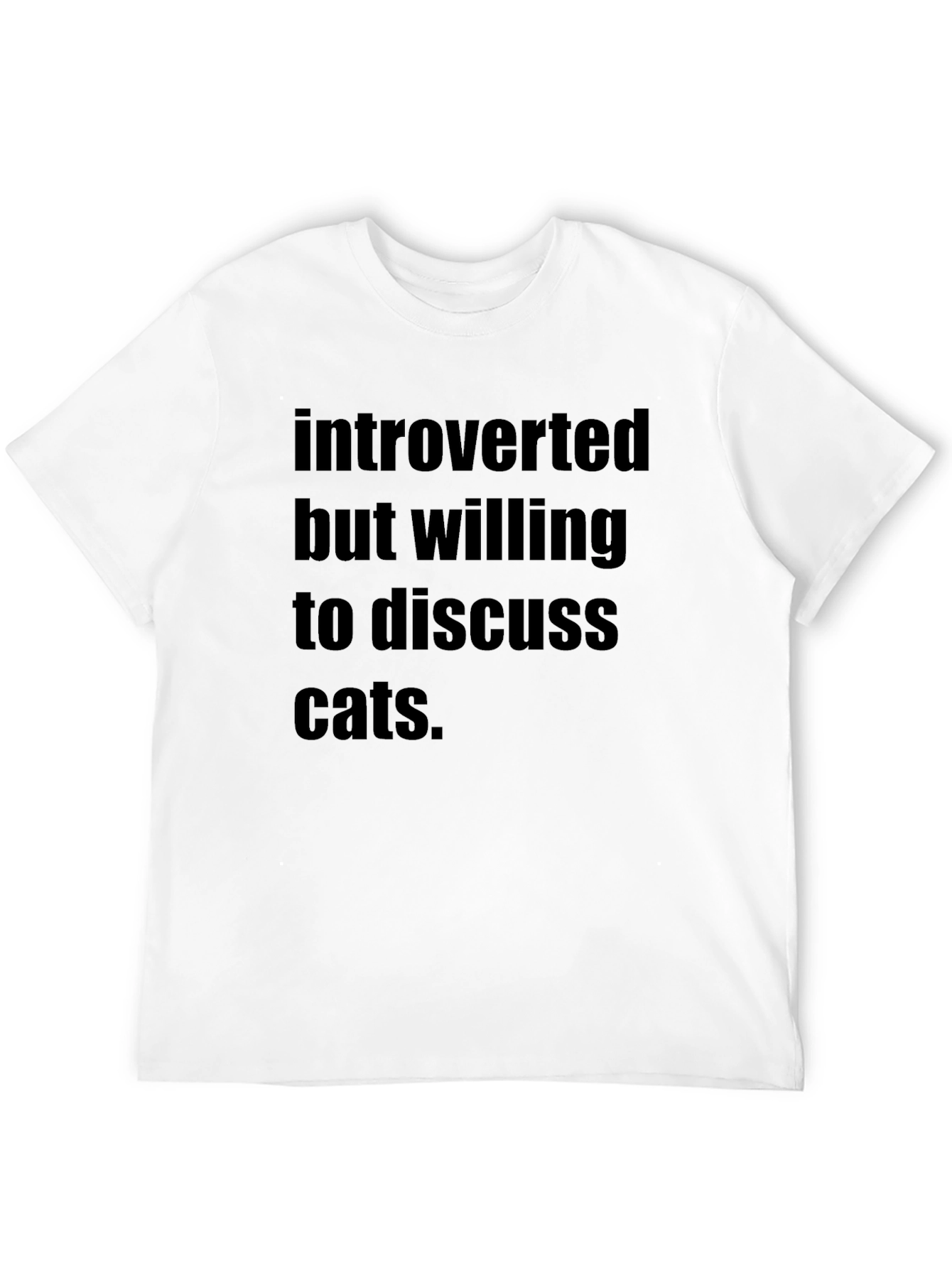 Introverted Cat Lover Tee - Funny Unisex T-Shirt