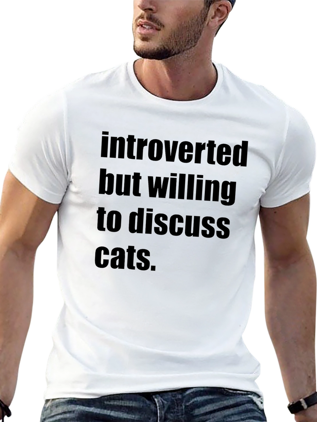 Introverted Cat Lover Tee - Funny Unisex T-Shirt