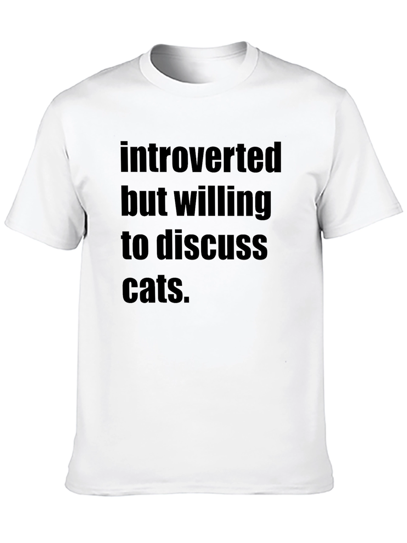 Introverted Cat Lover Tee - Funny Unisex T-Shirt