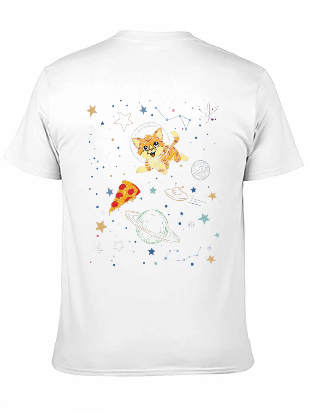 Space Cat Pizza T-Shirt