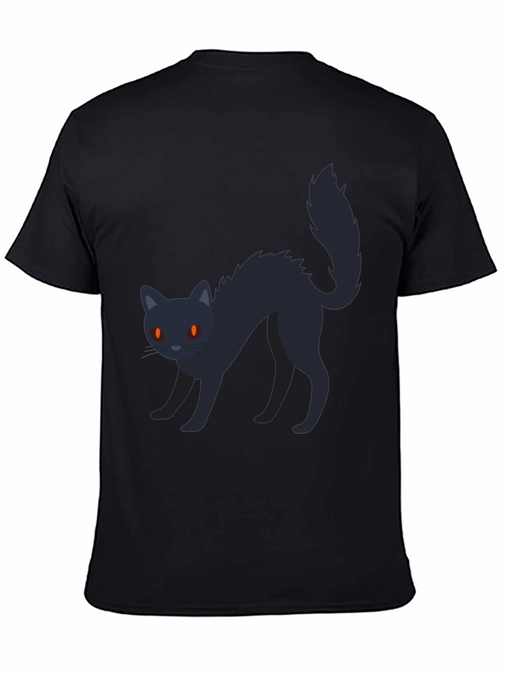 Black Cat Graphic Tee - Halloween T-Shirt