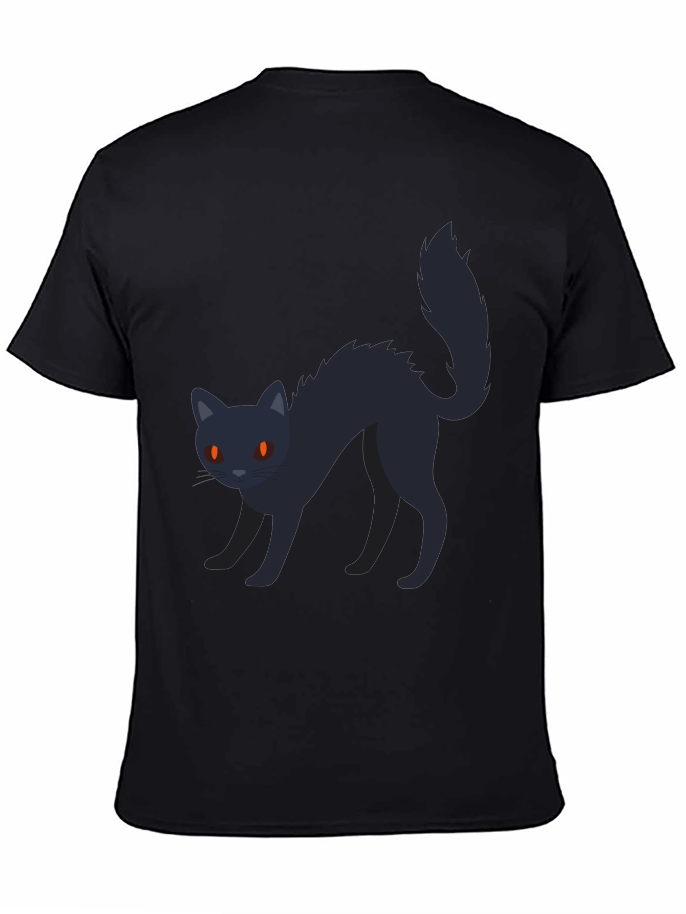 Black Cat Graphic Tee - Halloween T-Shirt
