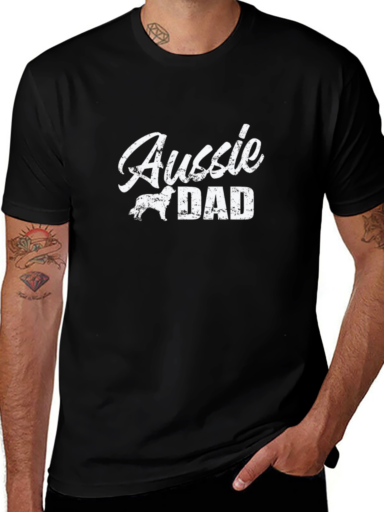 Aussie Dad Graphic T-Shirt - Black Cotton Tee