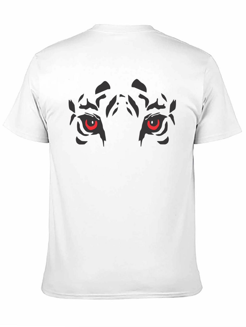 Mens Black T-Shirt - Tiger Eyes Graphic Tee