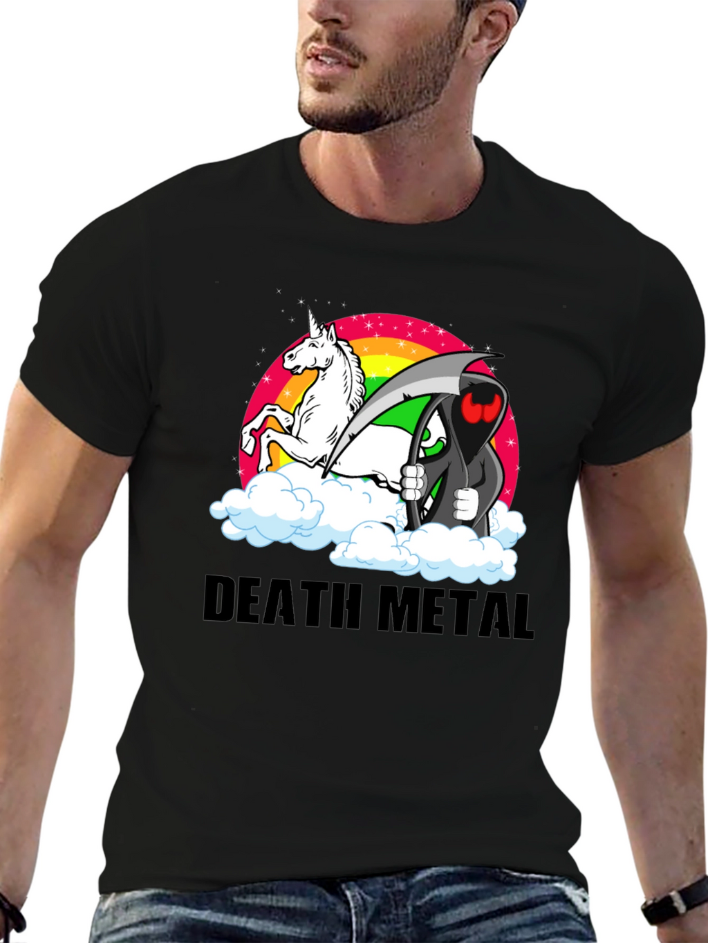 Death Metal Unicorn Grim Reaper T-Shirt