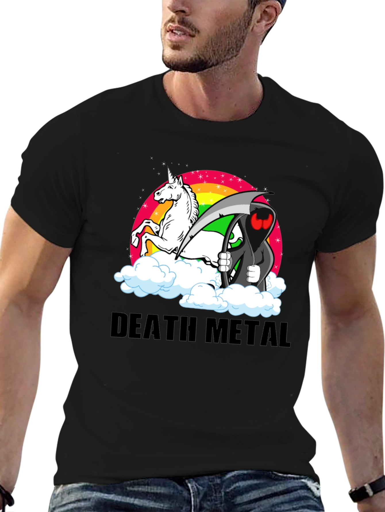 Death Metal Unicorn Grim Reaper T-Shirt