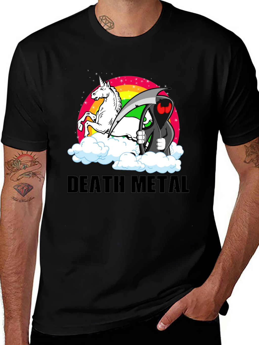 Death Metal Unicorn Grim Reaper T-Shirt