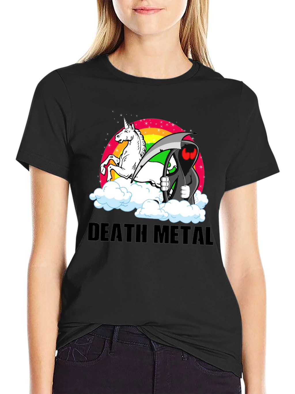 Death Metal Unicorn Grim Reaper T-Shirt