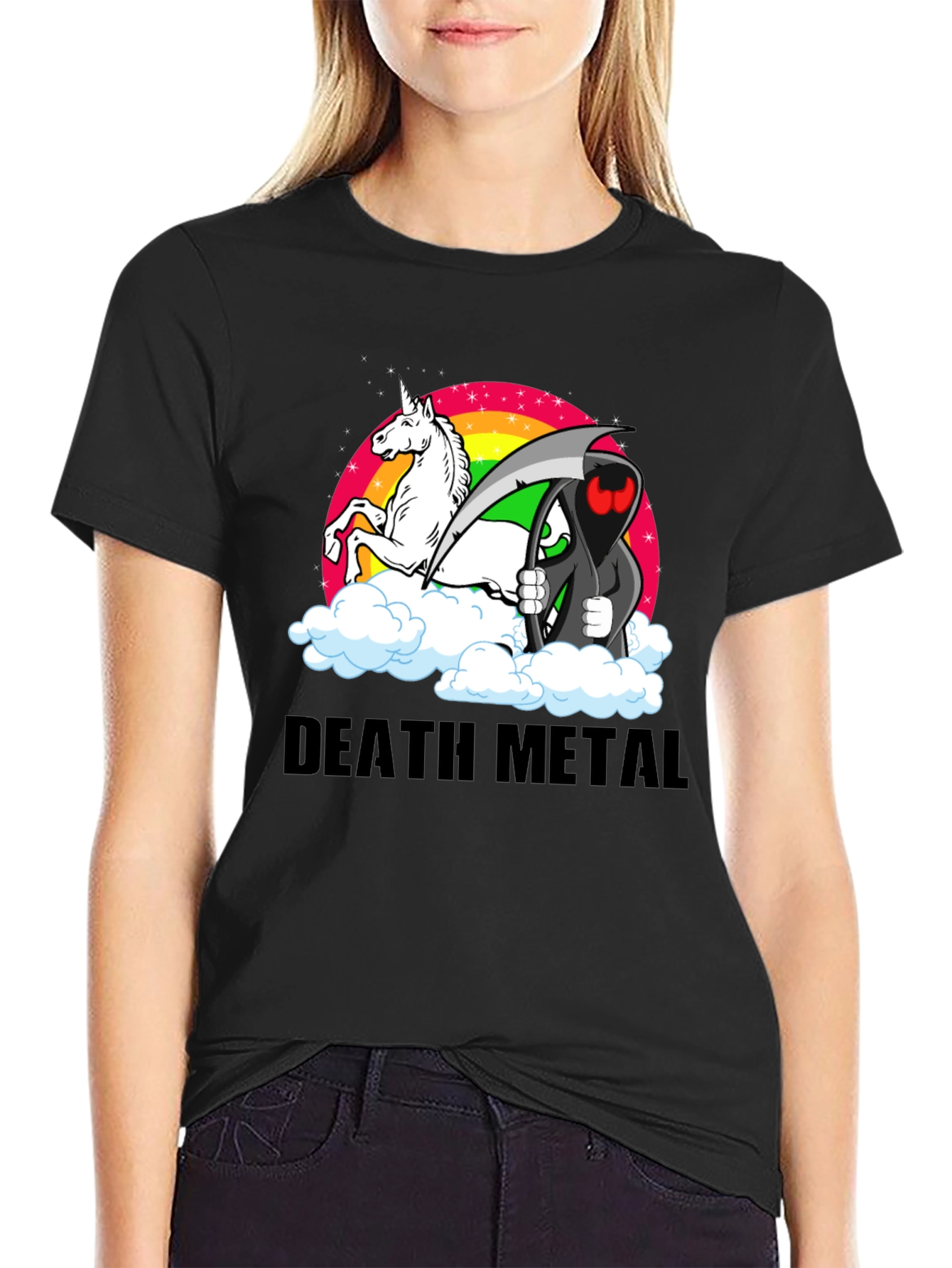 Death Metal Unicorn Grim Reaper T-Shirt