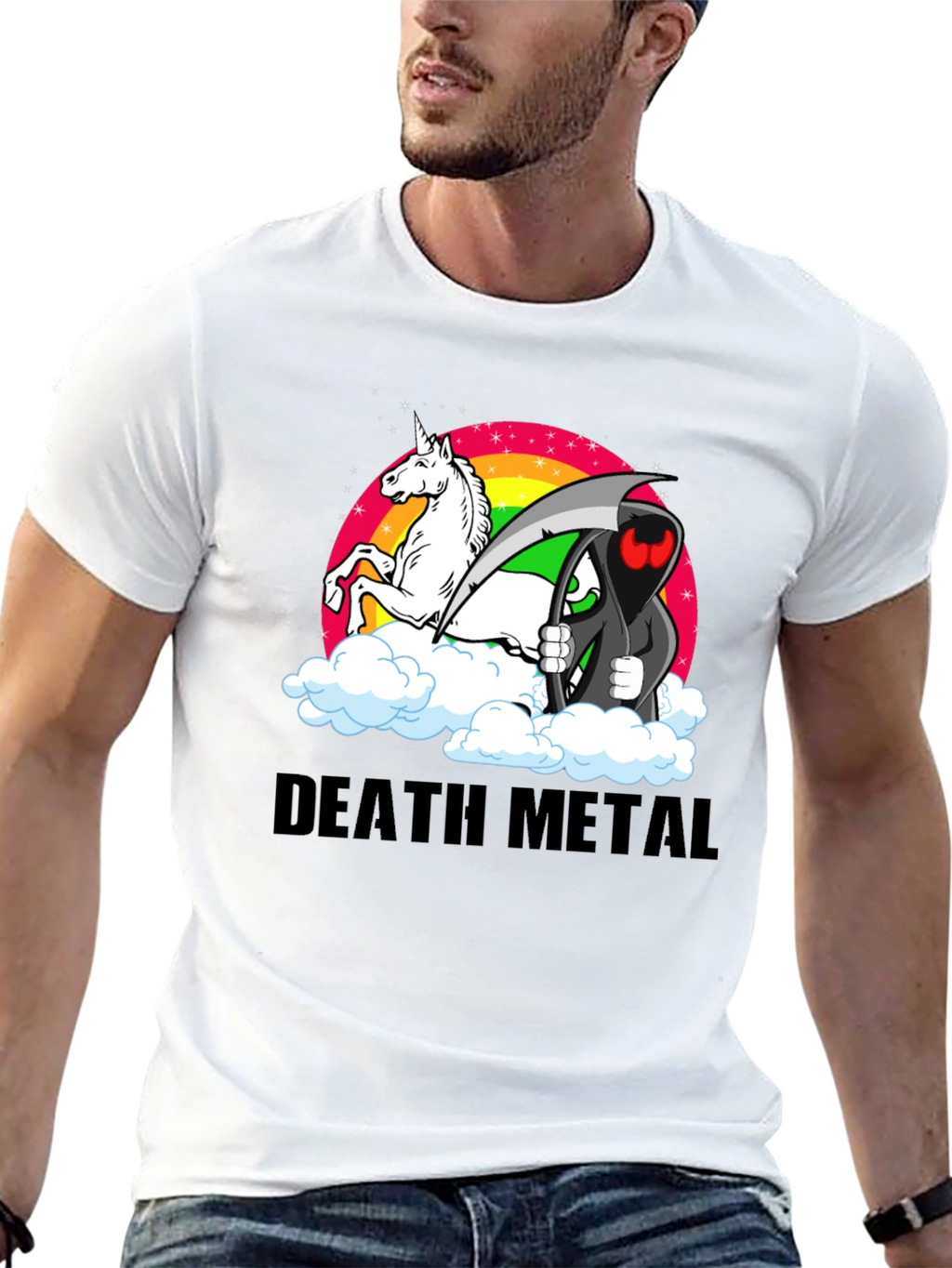 Death Metal Unicorn Grim Reaper T-Shirt