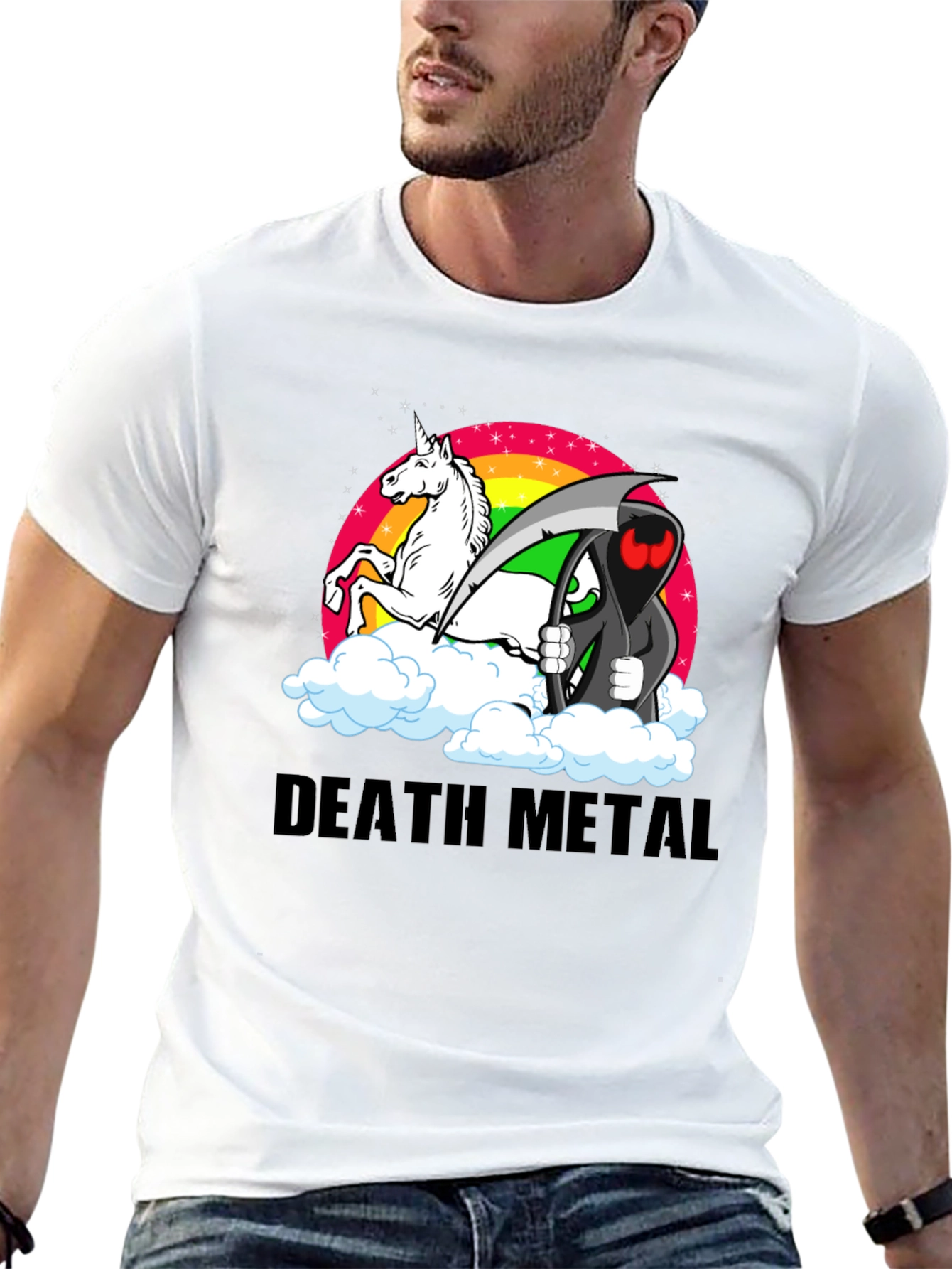 Death Metal Unicorn Grim Reaper T-Shirt