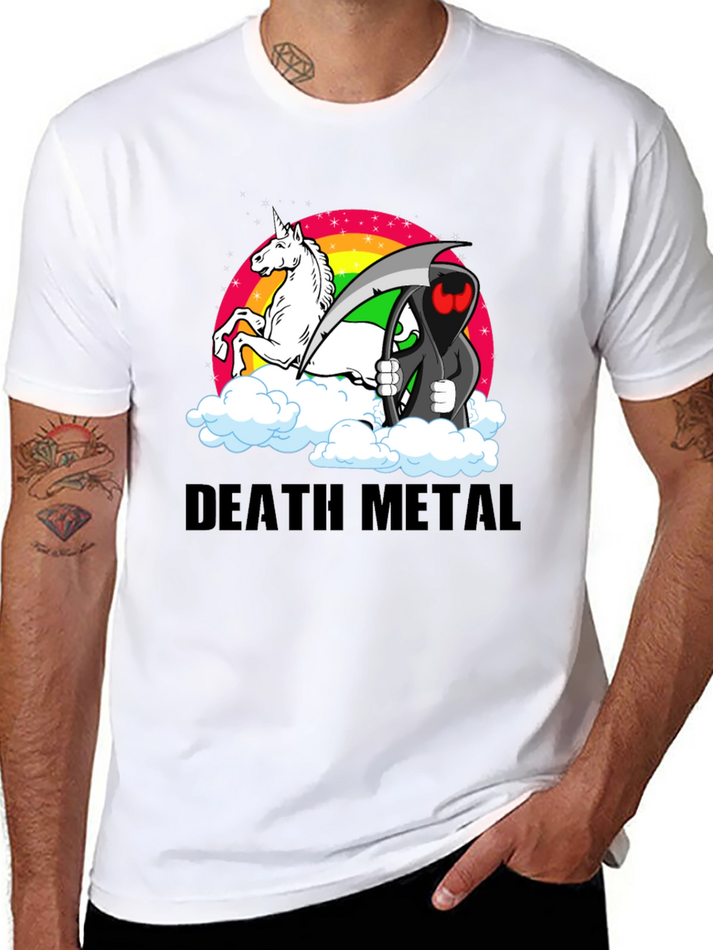 Death Metal Unicorn Grim Reaper T-Shirt