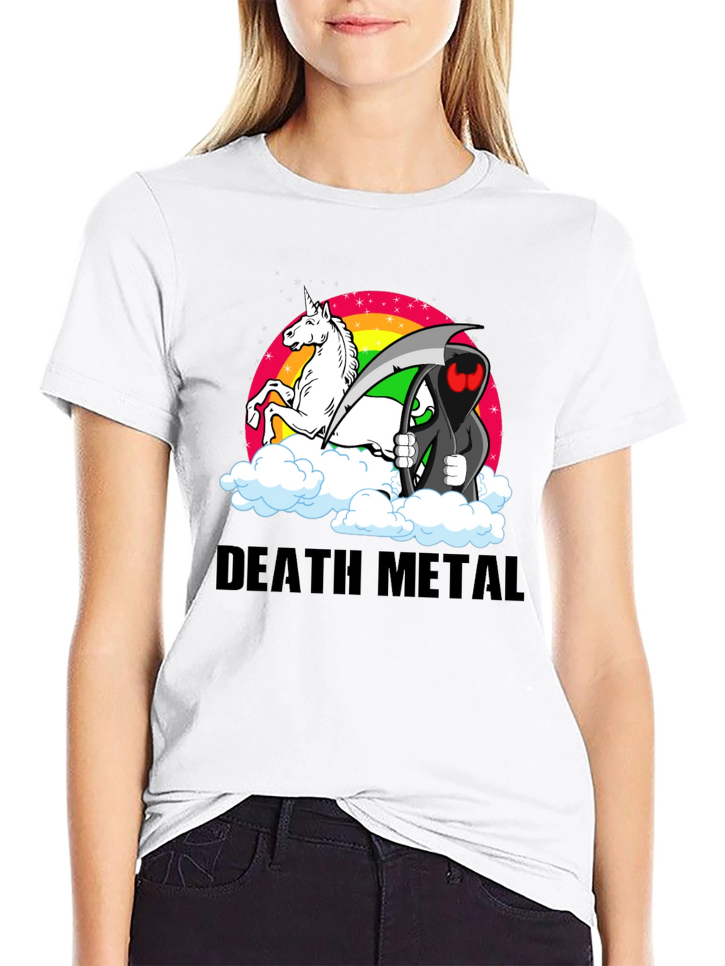 Death Metal Unicorn Grim Reaper T-Shirt