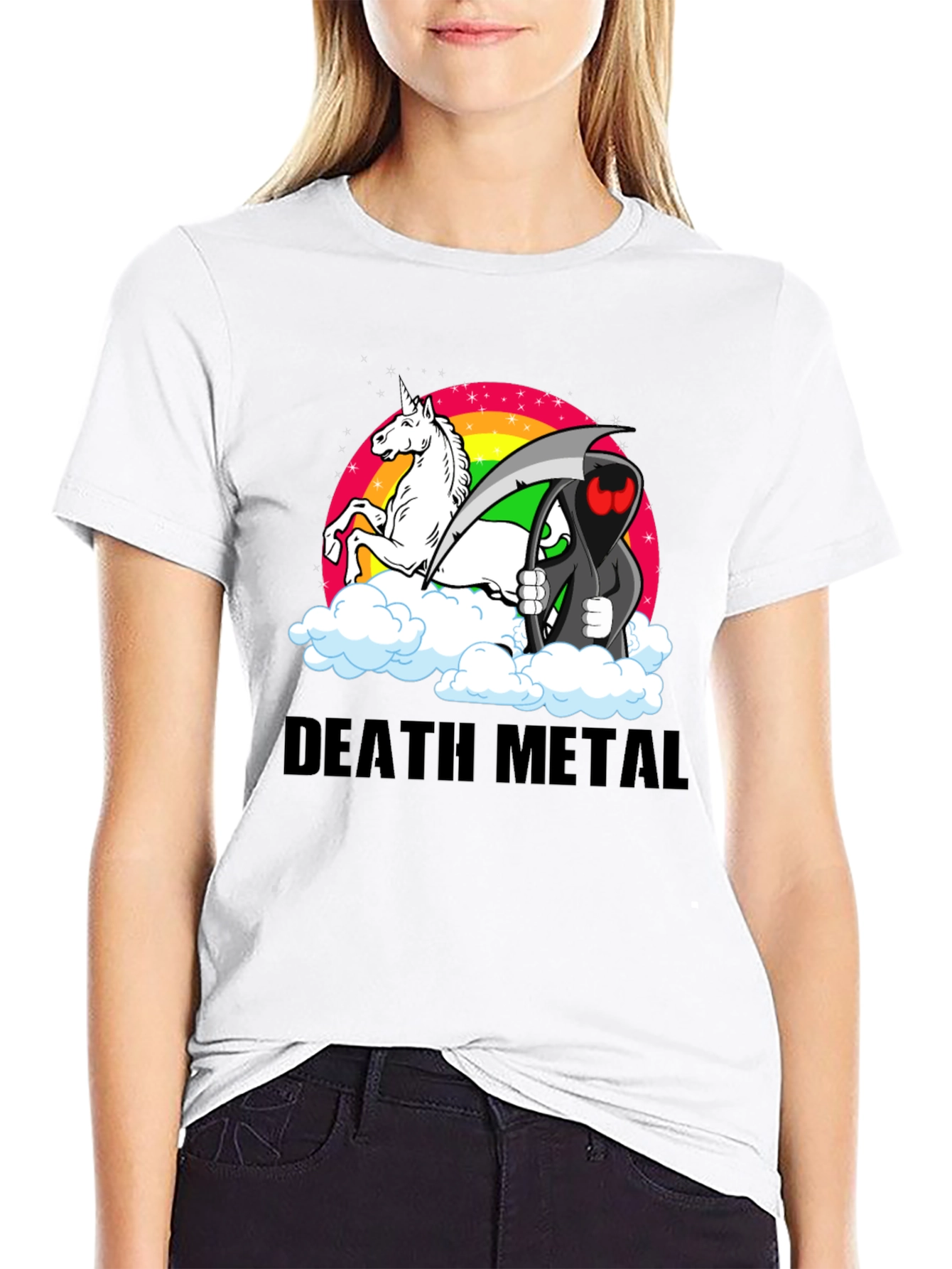 Death Metal Unicorn Grim Reaper T-Shirt