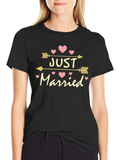 Just Married Arrow Heart Tee - Perfect Wedding Gift!