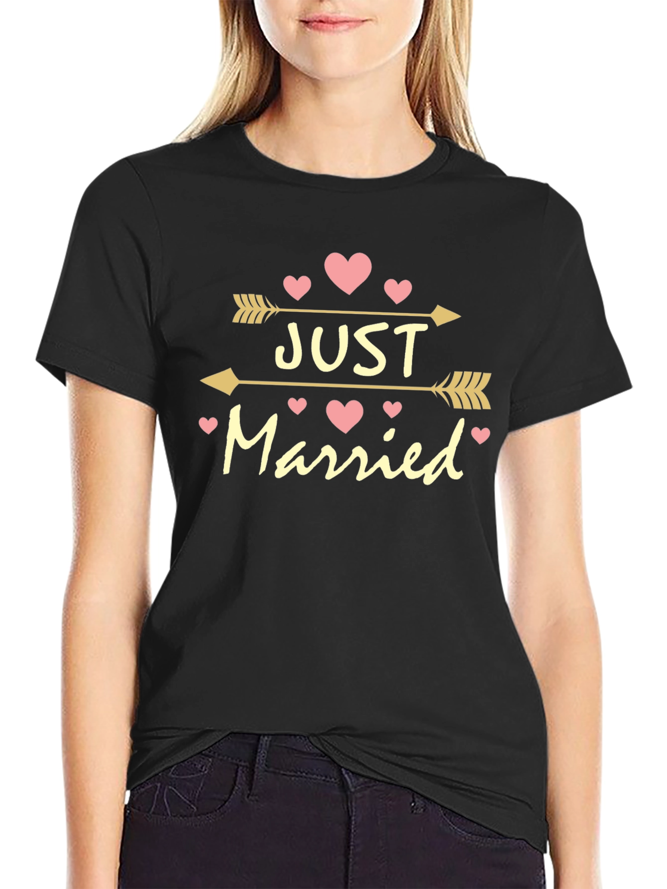 Just Married Arrow Heart Tee - Perfect Wedding Gift!