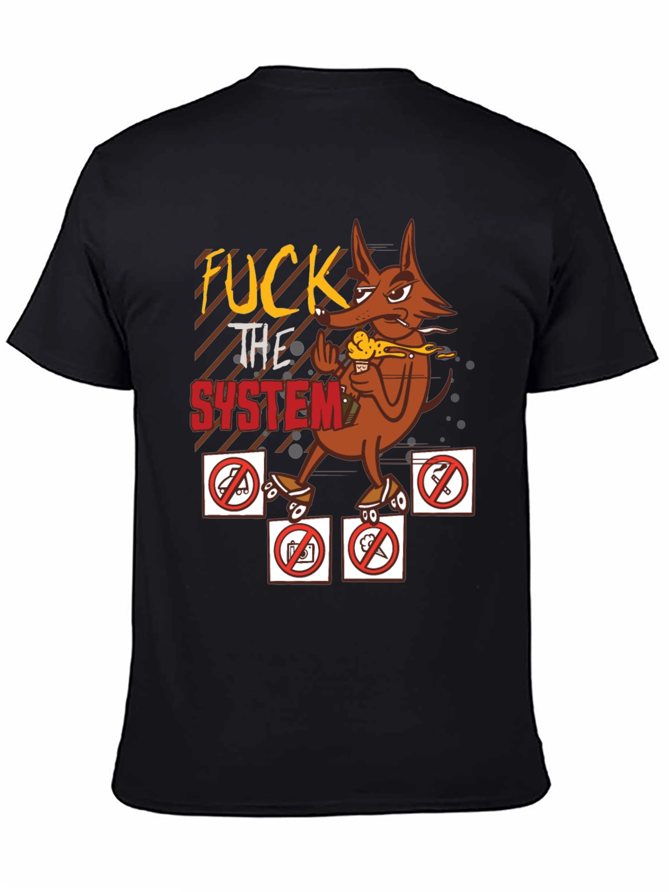 Edgy Graphic Tee - Anti-establishment Cartoon