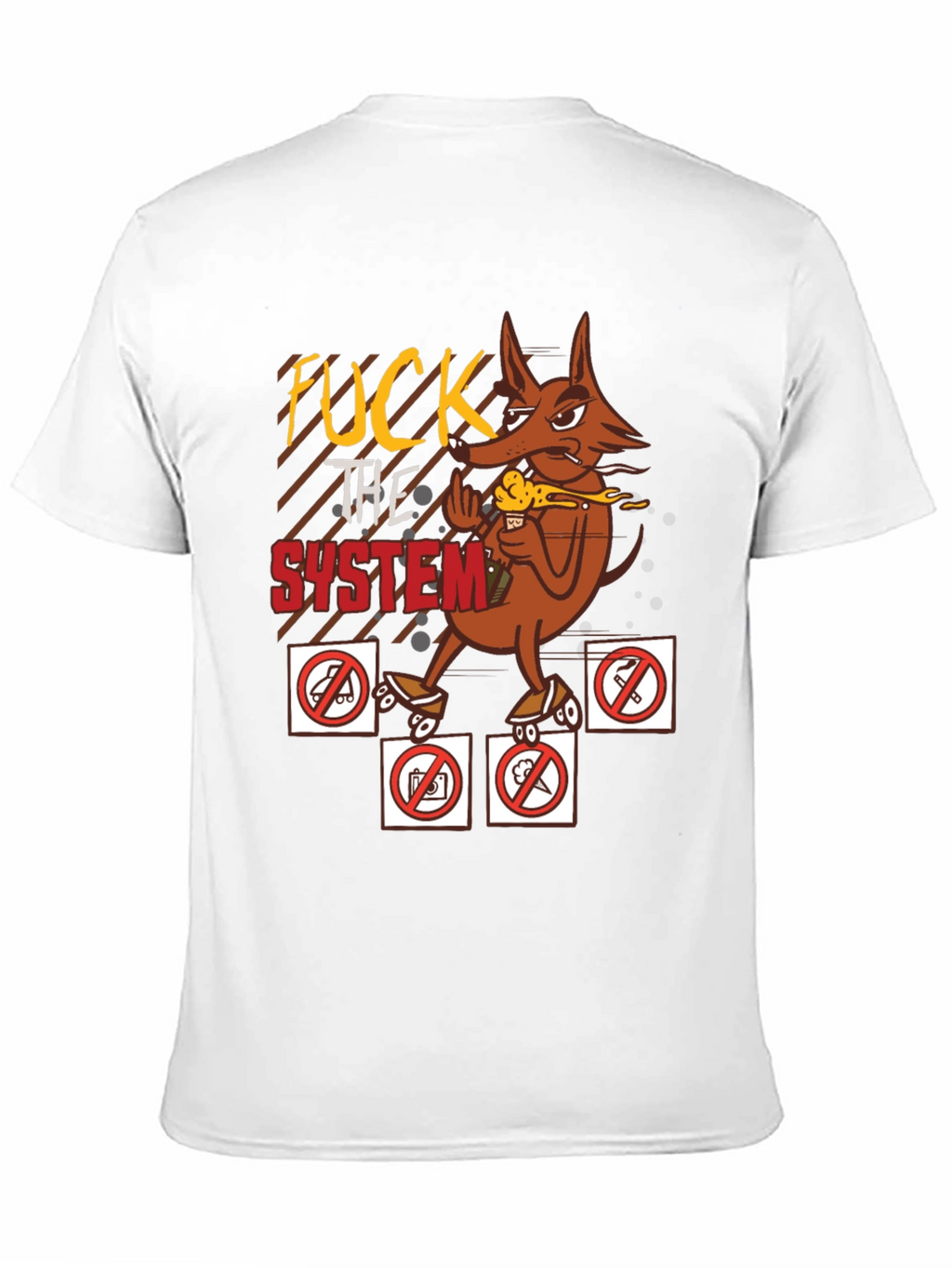 Edgy Graphic Tee - Anti-establishment Cartoon