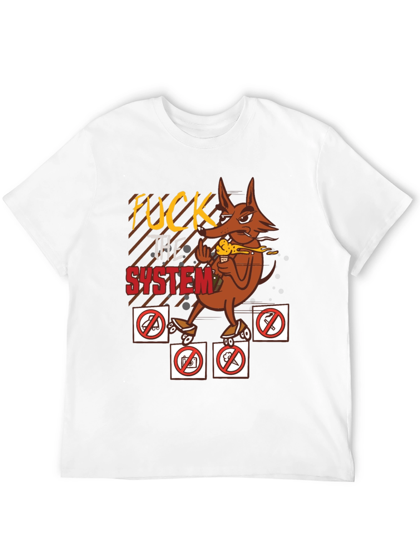 Edgy Graphic Tee - Anti-establishment Cartoon