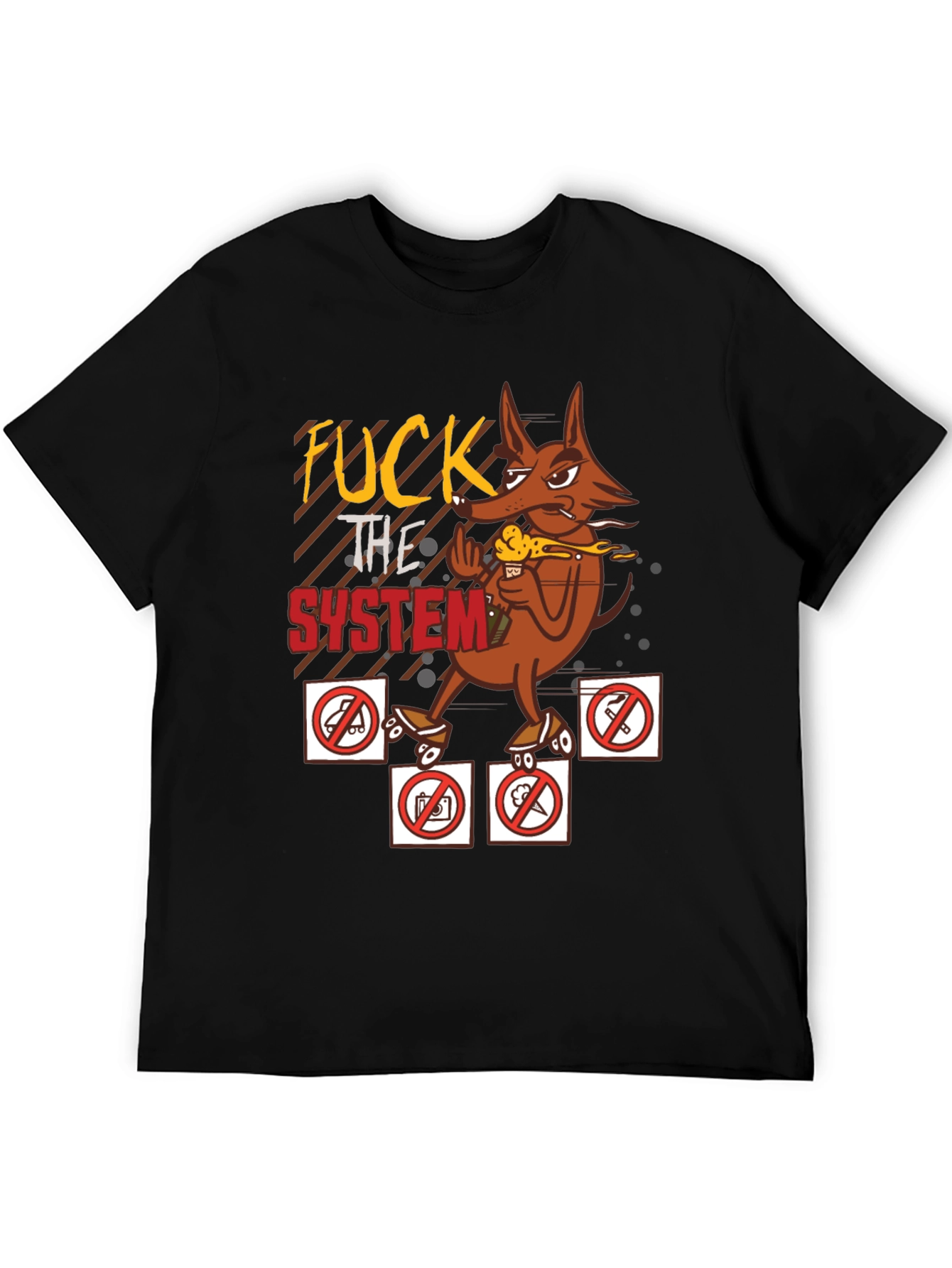 Edgy Graphic Tee - Anti-establishment Cartoon