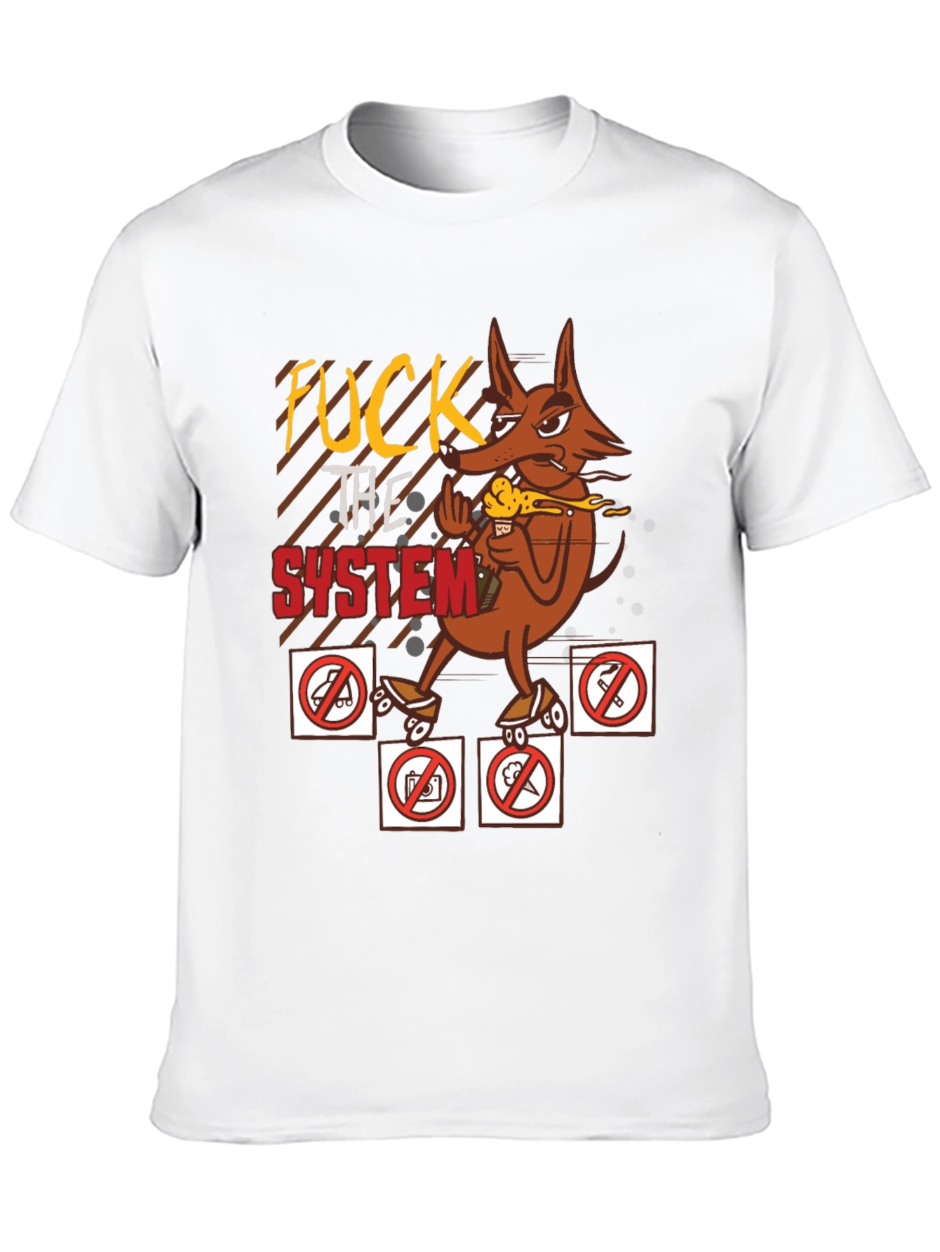 Edgy Graphic Tee - Anti-establishment Cartoon