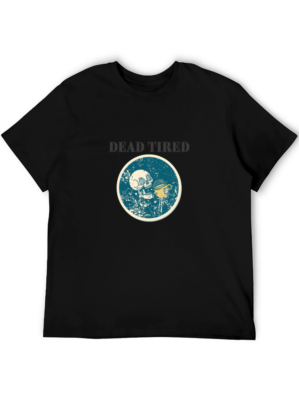 Dead Tired Skull & Coffee Graphic T-Shirt