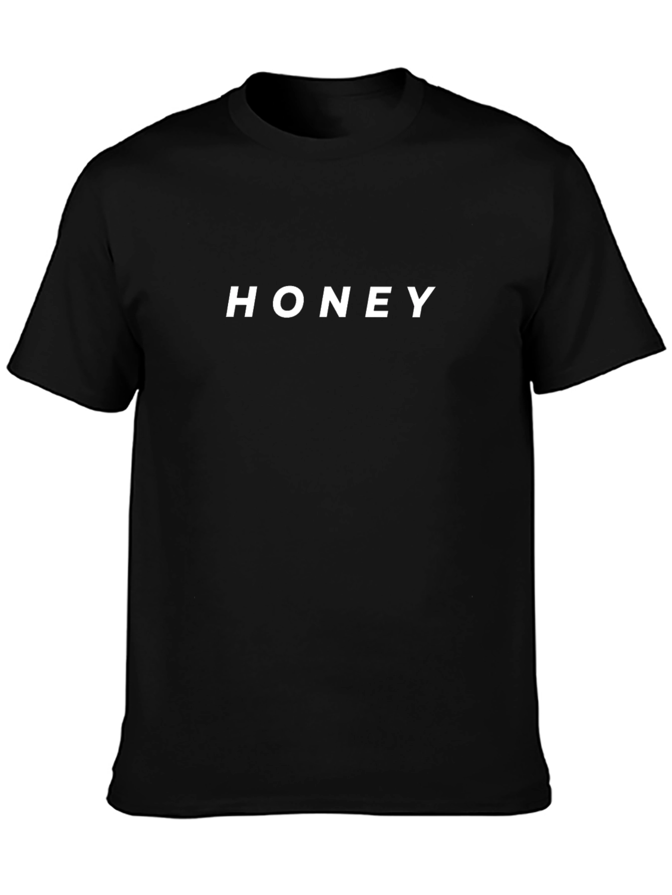 Honey Graphic Black T-Shirt | Crew Neck