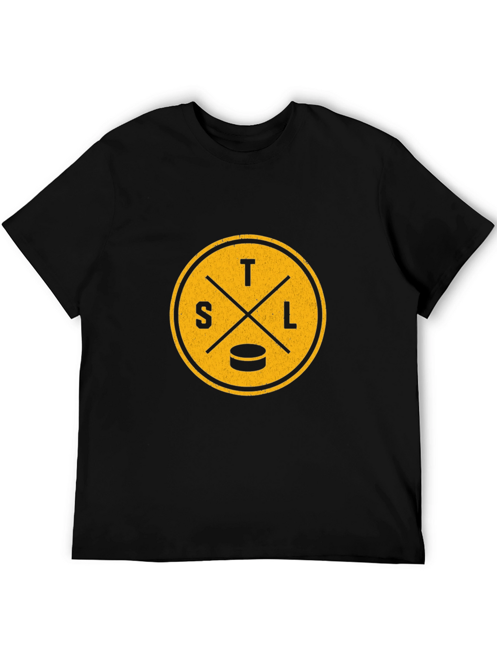 STL Hockey Graphic Tee - Black Cotton Blend
