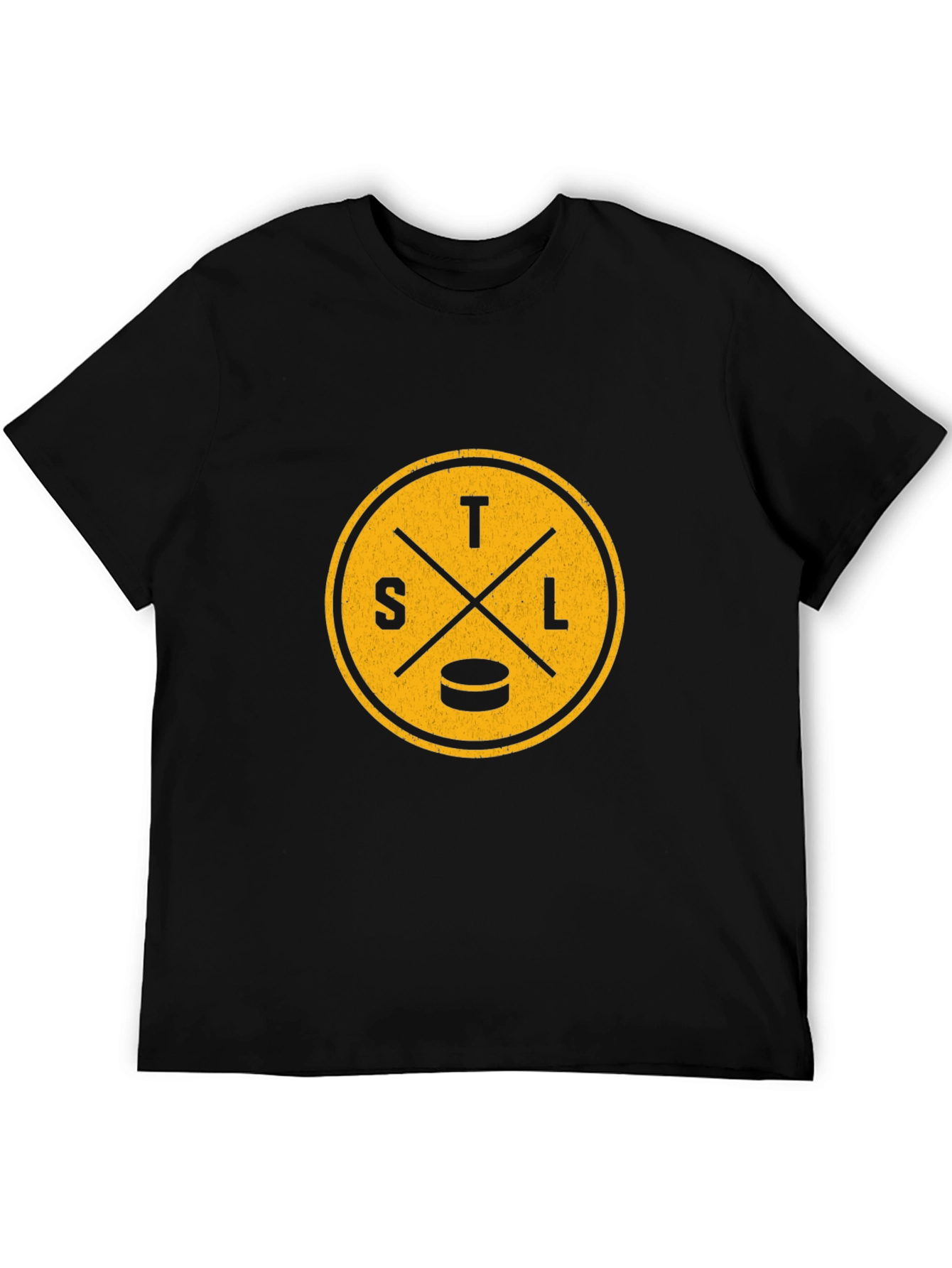 STL Hockey Graphic Tee - Black Cotton Blend