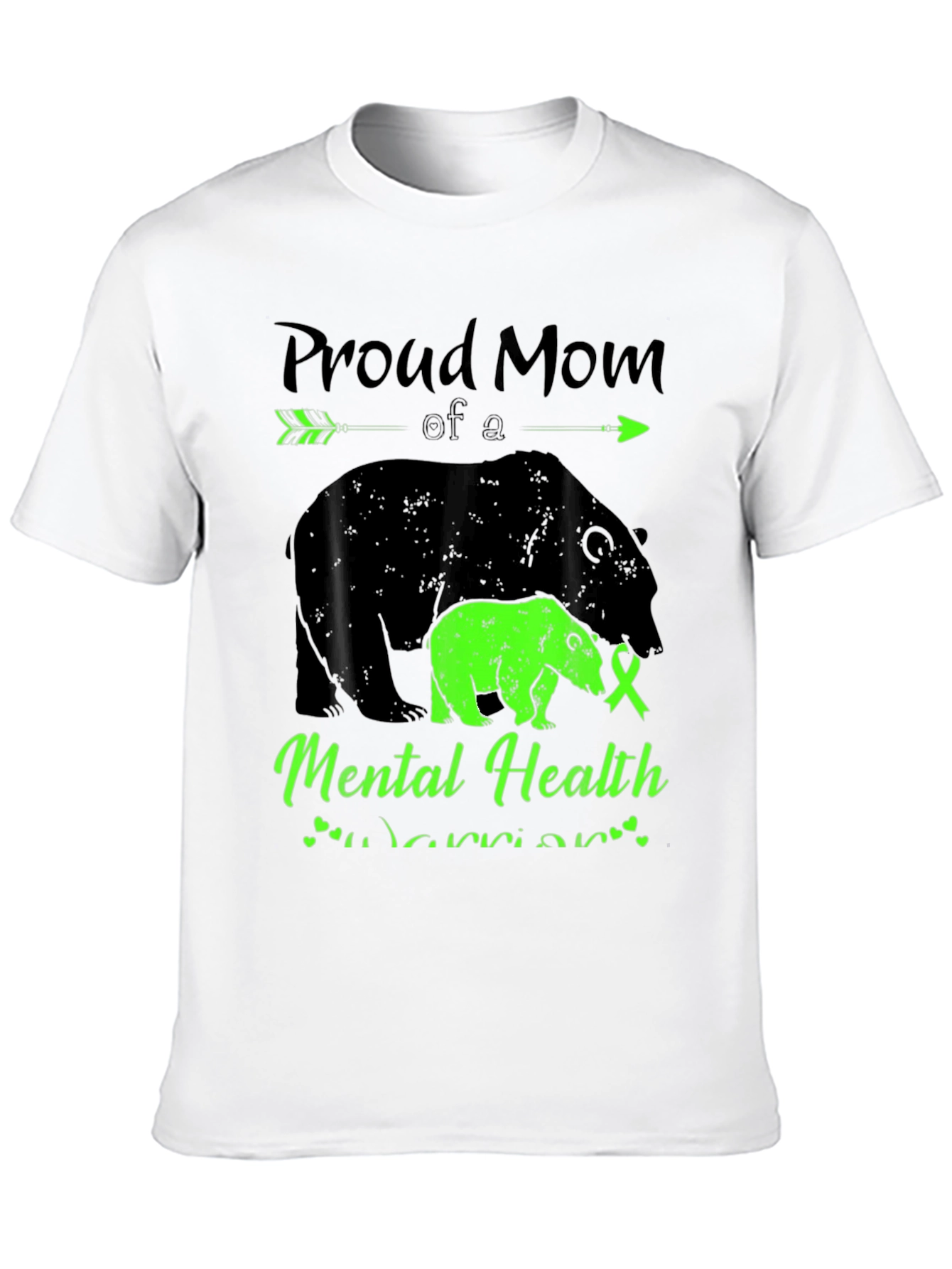 Proud Mom Mental Health Warrior Bear T-Shirt
