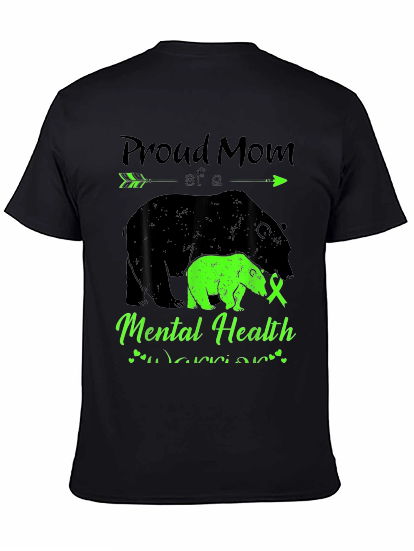Proud Mom Mental Health Warrior Bear T-Shirt