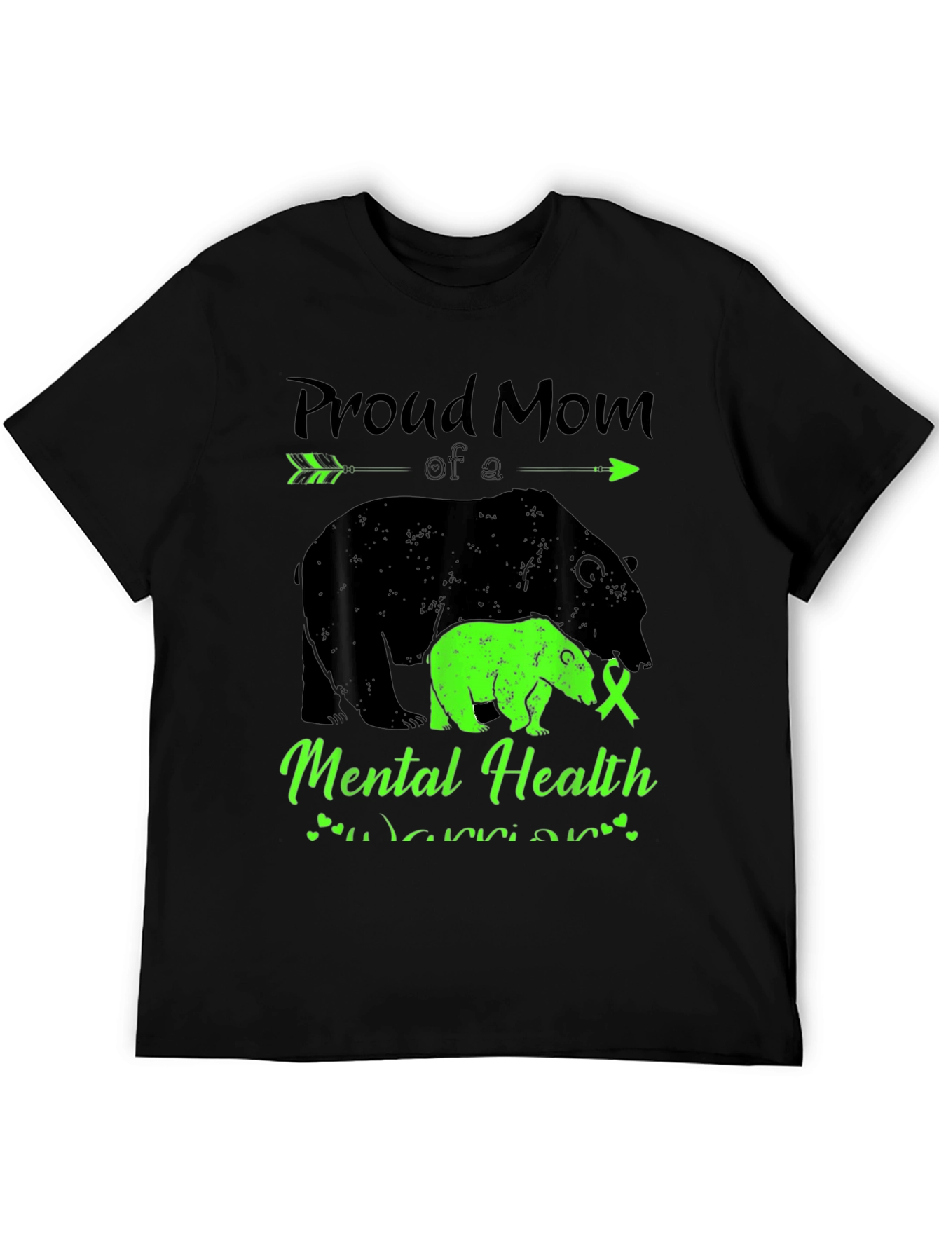 Proud Mom Mental Health Warrior Bear T-Shirt
