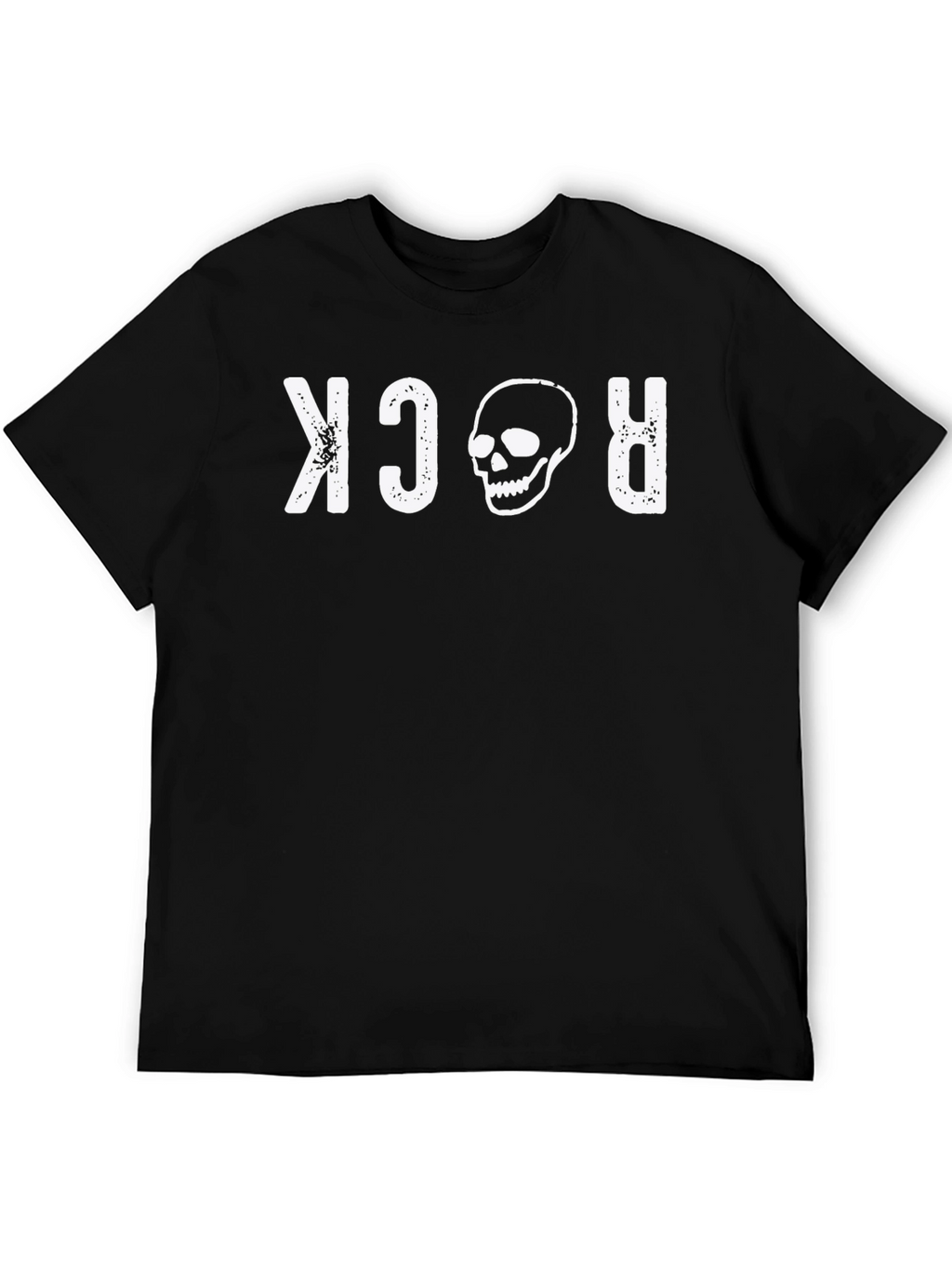 Rock Skull Graphic Tee - Mens Black T-Shirt
