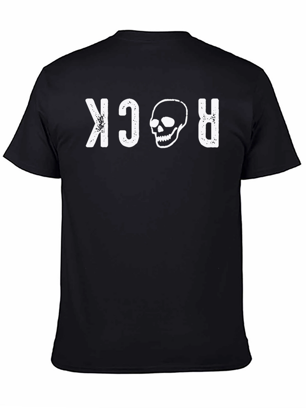 Rock Skull Graphic Tee - Mens Black T-Shirt