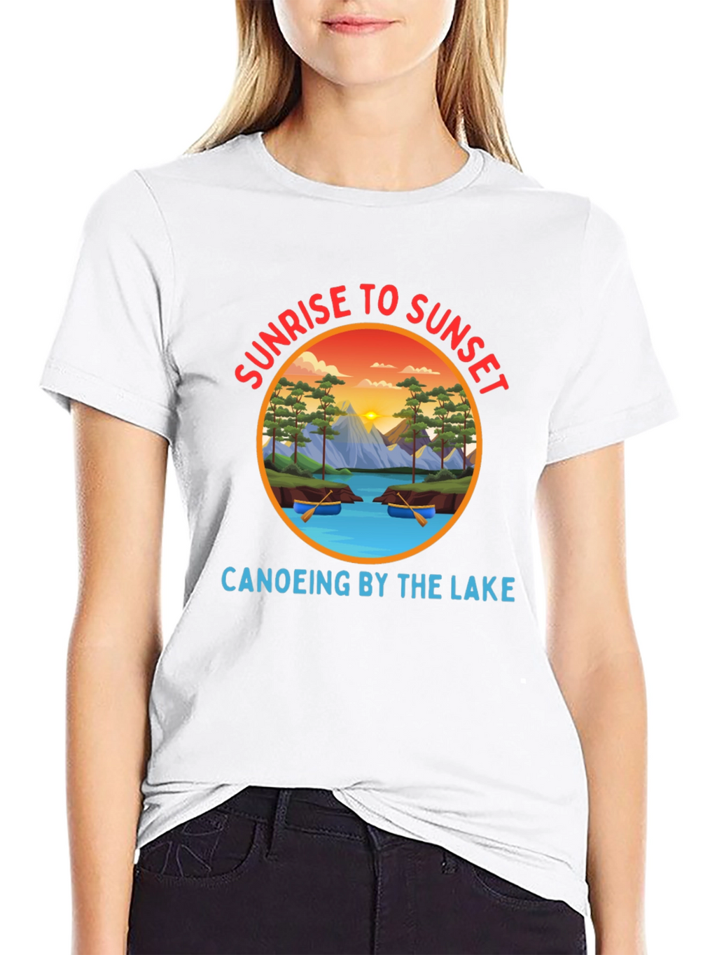 Sunrise to Sunset Canoeing T-Shirt