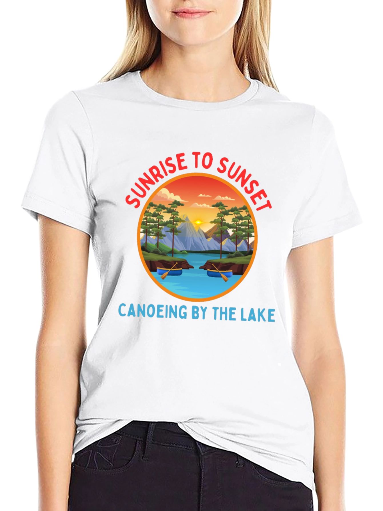 Sunrise to Sunset Canoeing T-Shirt