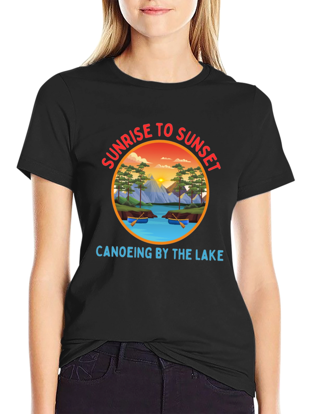 Sunrise to Sunset Canoeing T-Shirt