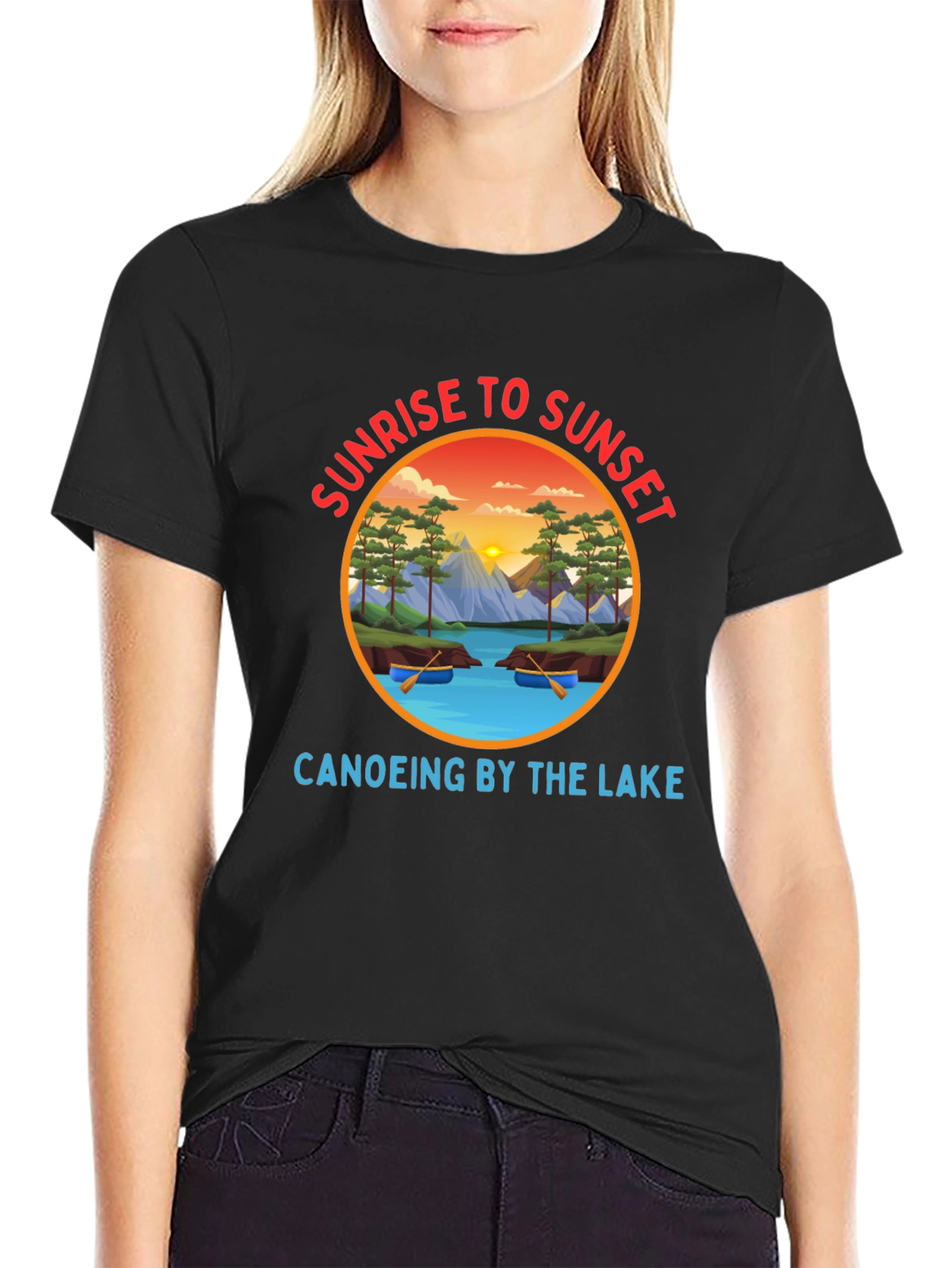 Sunrise to Sunset Canoeing T-Shirt