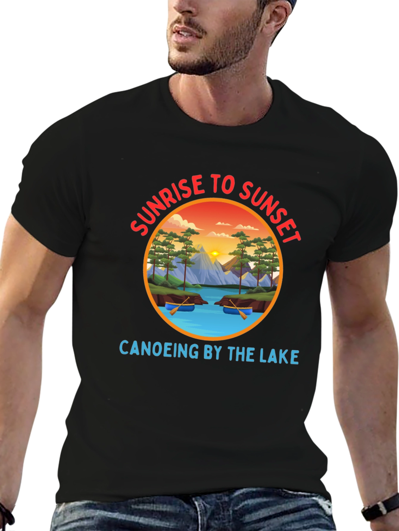 Sunrise to Sunset Canoeing T-Shirt