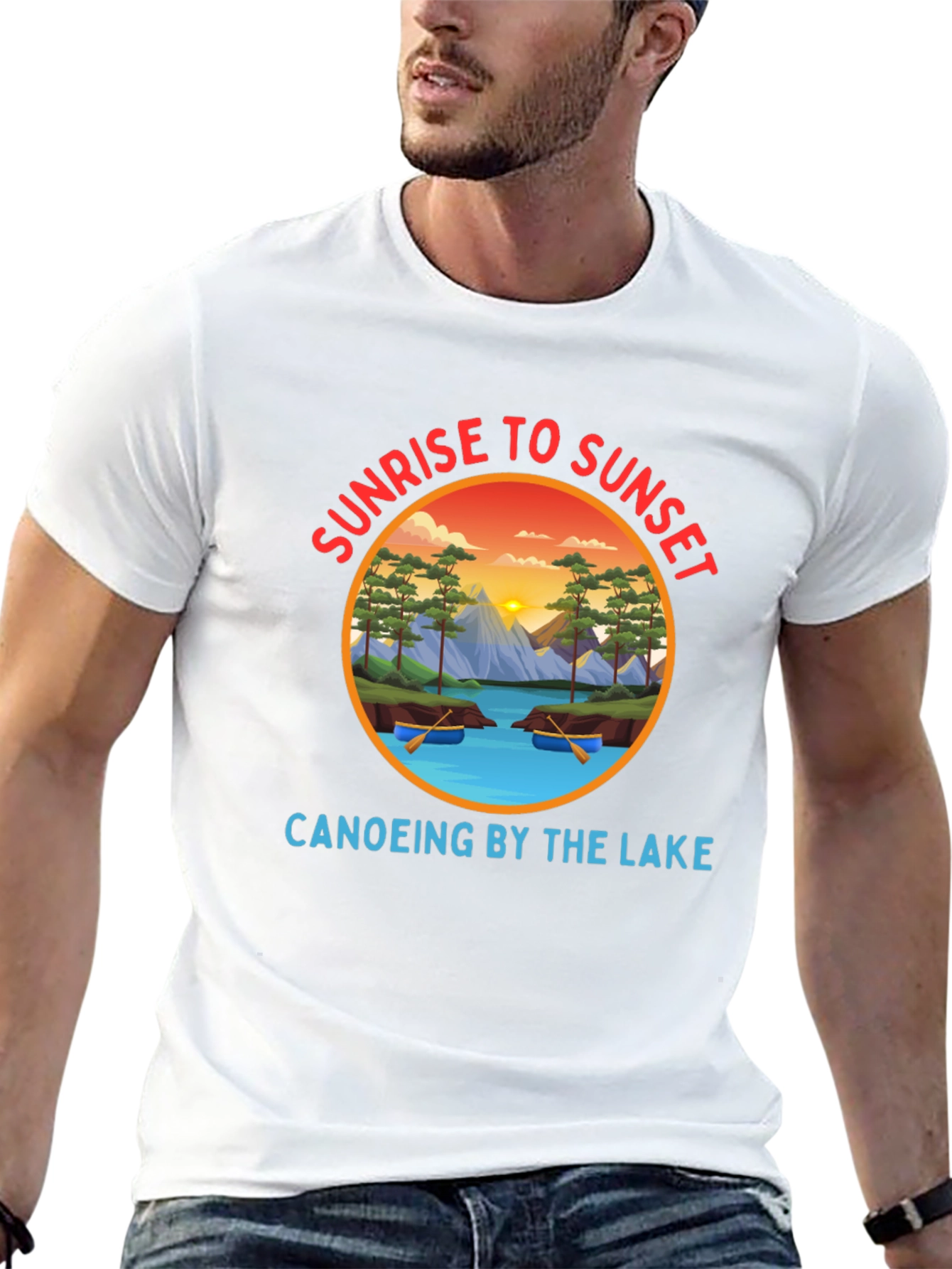 Sunrise to Sunset Canoeing T-Shirt